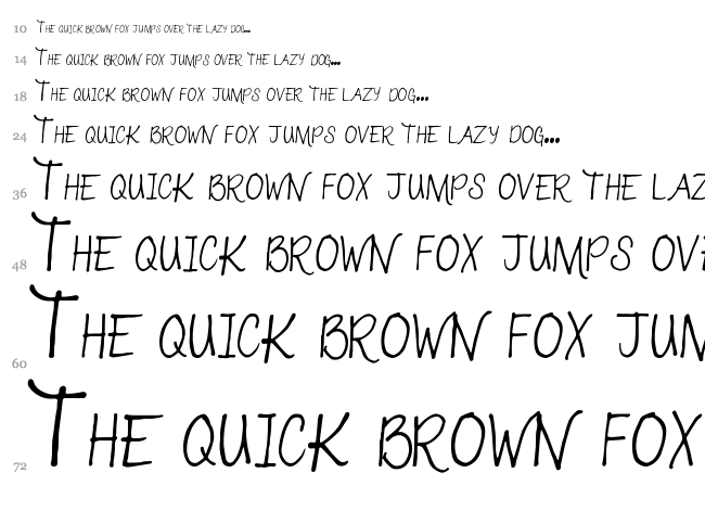003 Katie Caps font waterfall